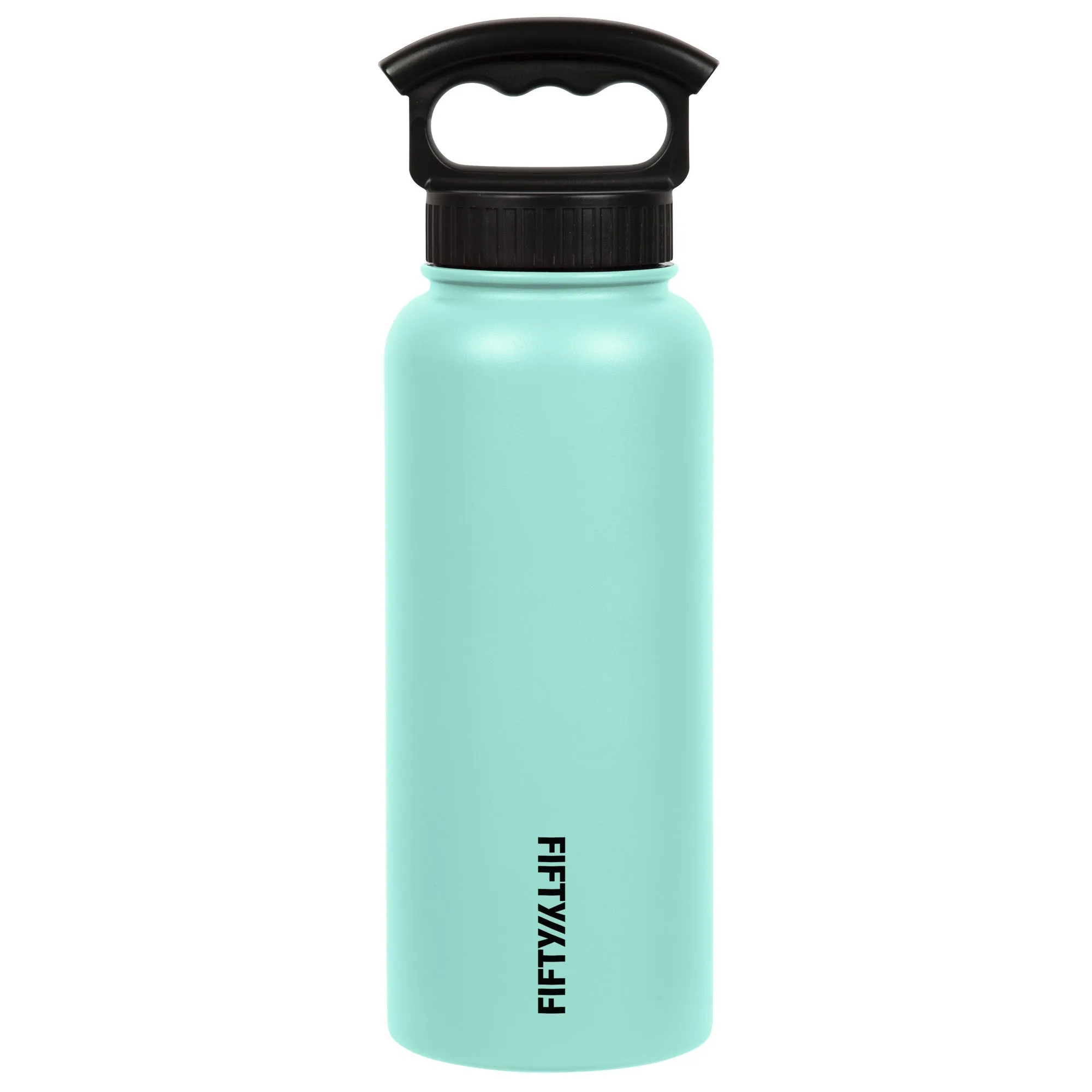 34oz Insulated Bottle with Wide Mouth 3-Finger Lid