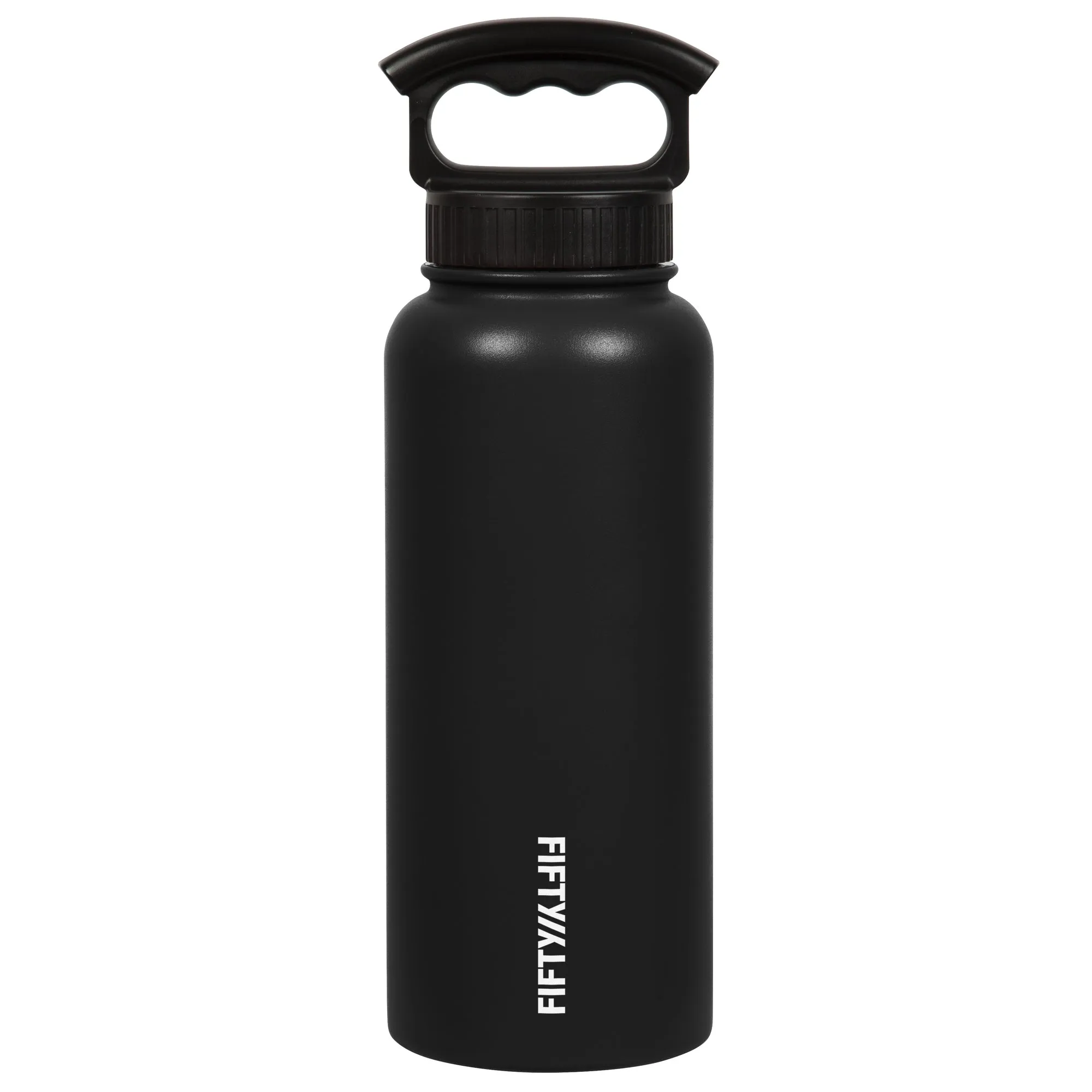 34oz Insulated Bottle with Wide Mouth 3-Finger Lid