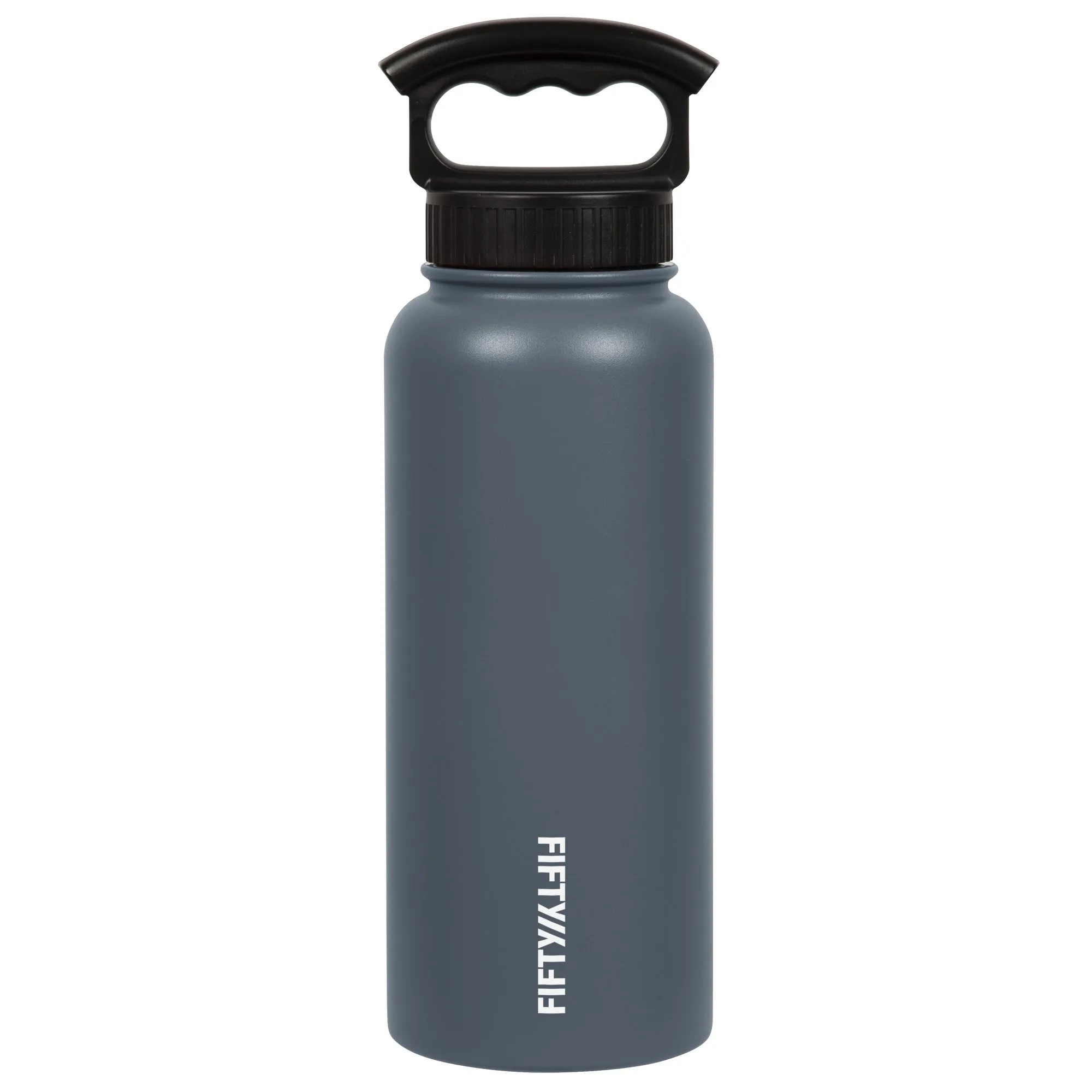 34oz Insulated Bottle with Wide Mouth 3-Finger Lid