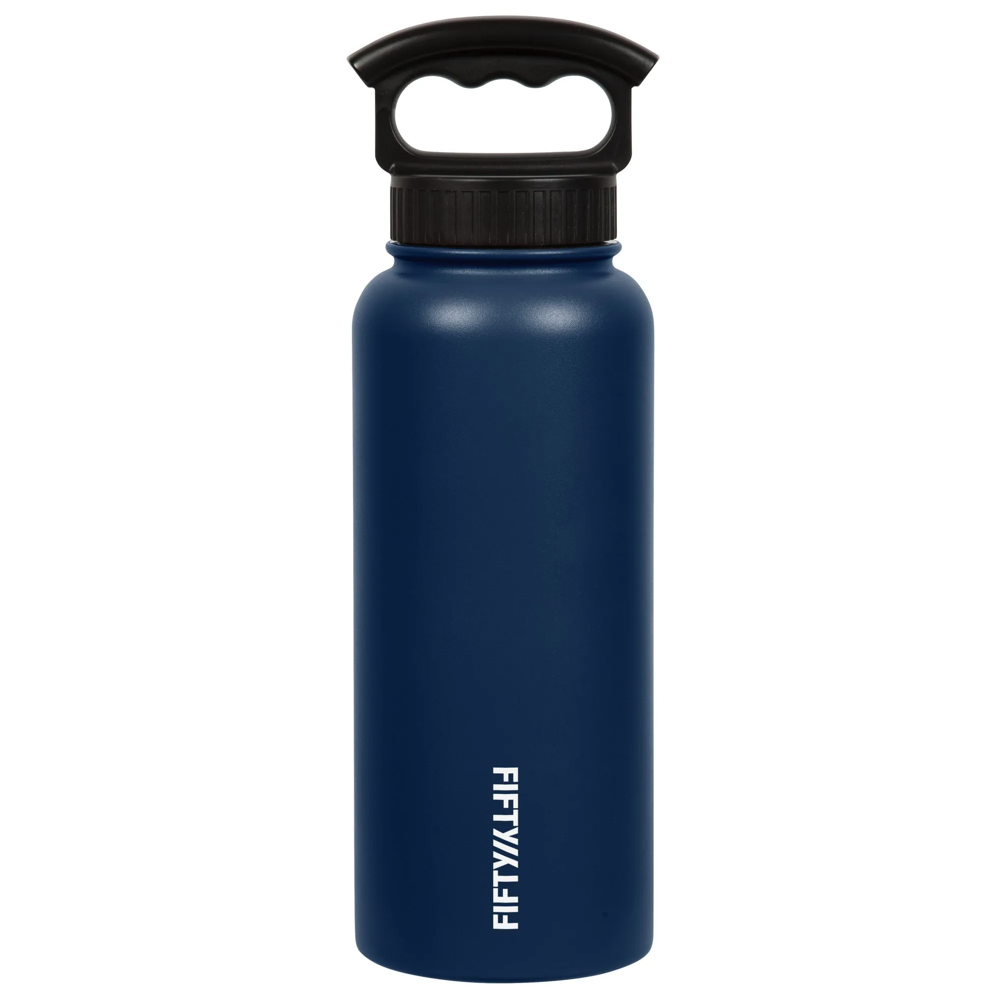 34oz Insulated Bottle with Wide Mouth 3-Finger Lid