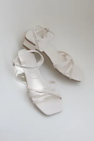 Aella Braided Sandals in Cream