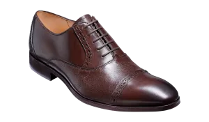 Barker Ramsgate Toe-Cap Oxford Shoe - Dark Walnut / Dark Brown Derskin