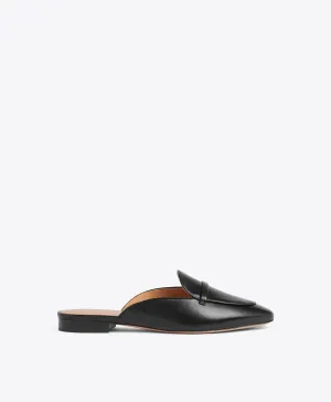 Berto Black Leather Slides