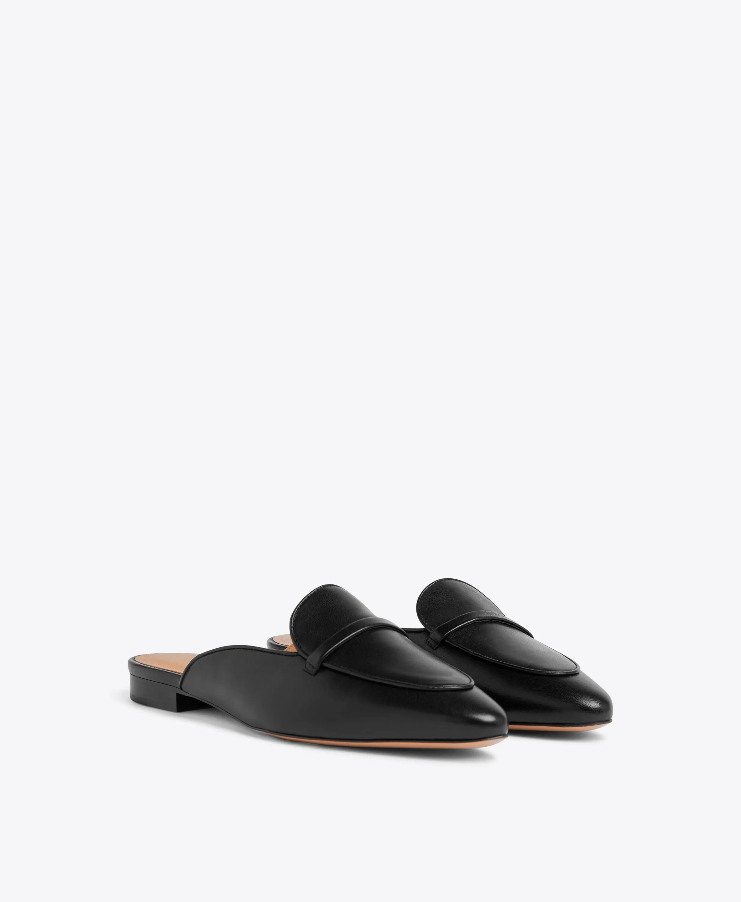 Berto Black Leather Slides