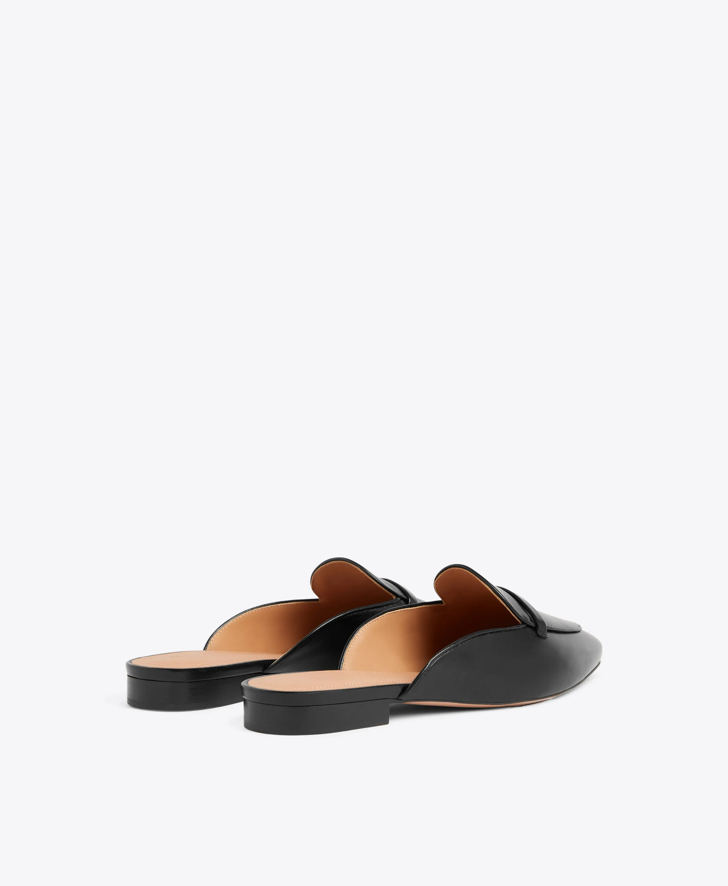 Berto Black Leather Slides