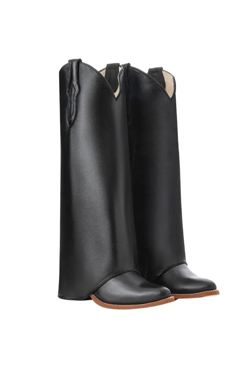 BLACK BASIC COWBOY BOOTS