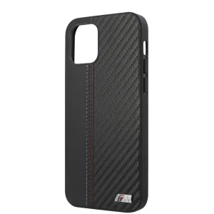 BMW Hard Case Pu Leather Carbon Effect M Collection - iPhone 12 Pro Max Black