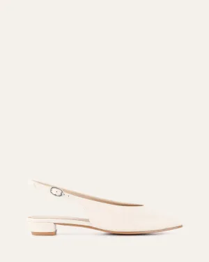 BRYCE DRESS FLATS OFF WHITE LEATHER