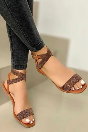 Buckle Flat Sandals