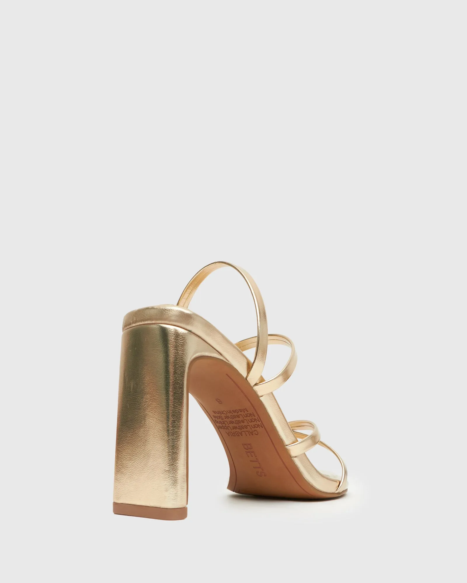 CALLABRIA High Block Heel Strappy Mules