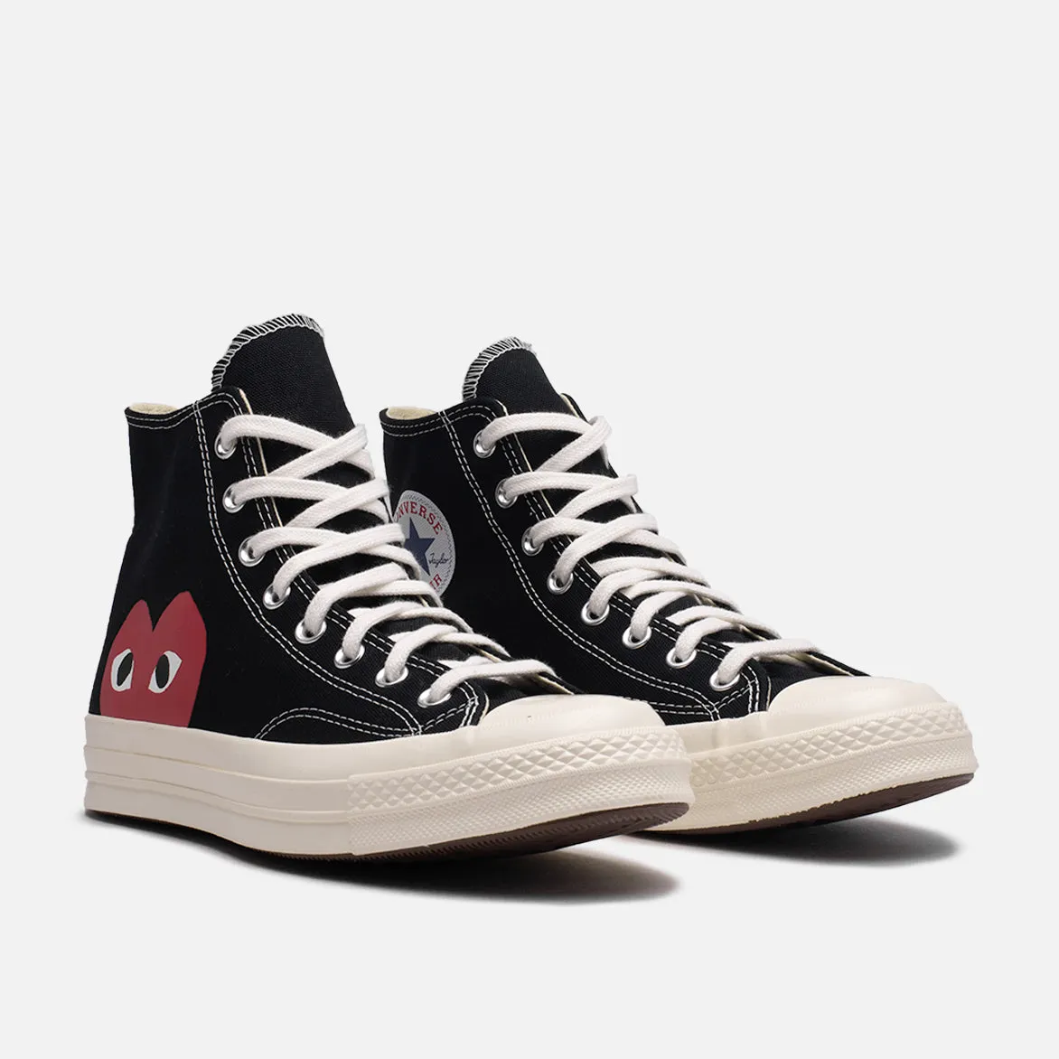 CDG PLAY X CONVERSE CHUCK TAYLOR ALL STAR '70 HI - BLACK