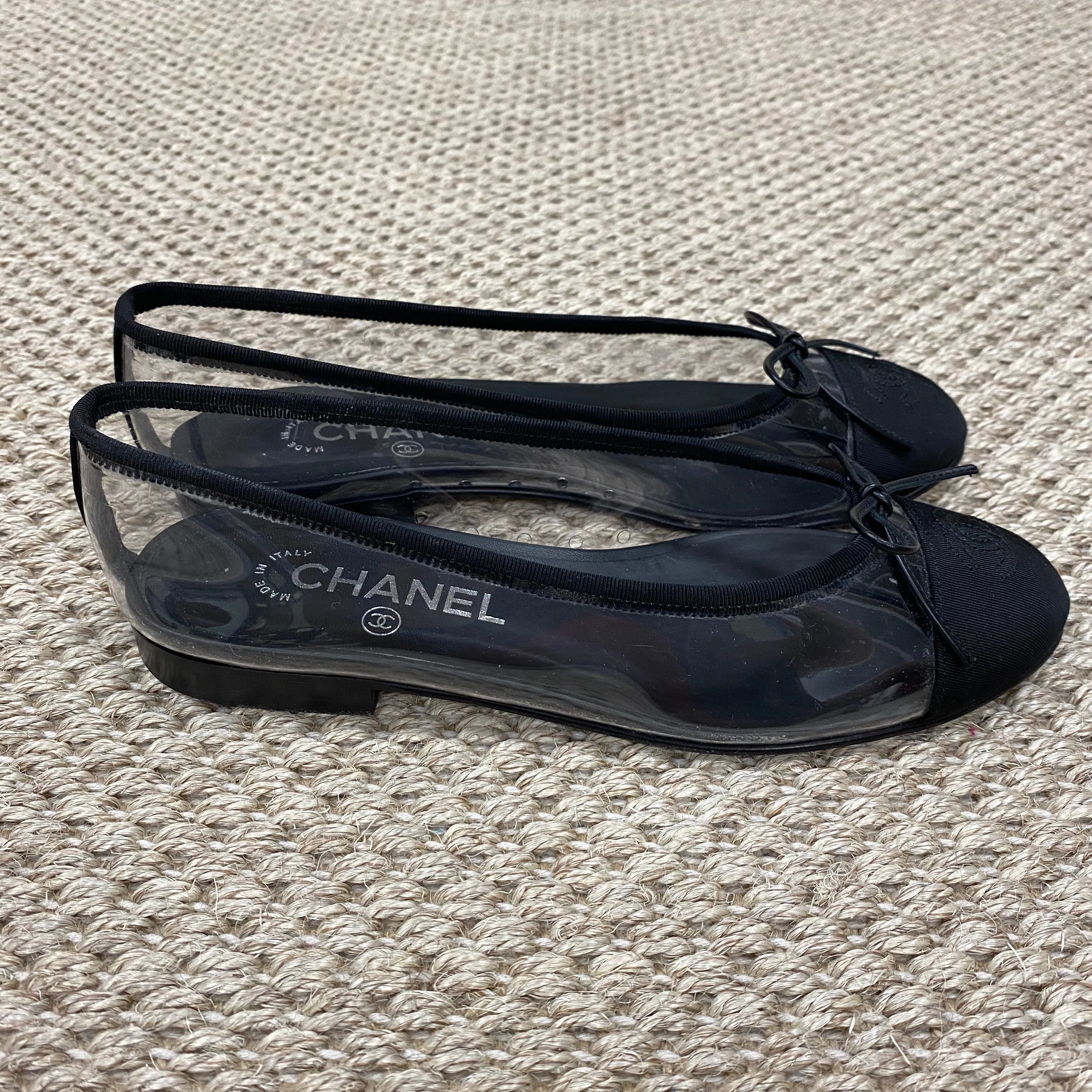 Chanel Clear PVC Ballet Flats