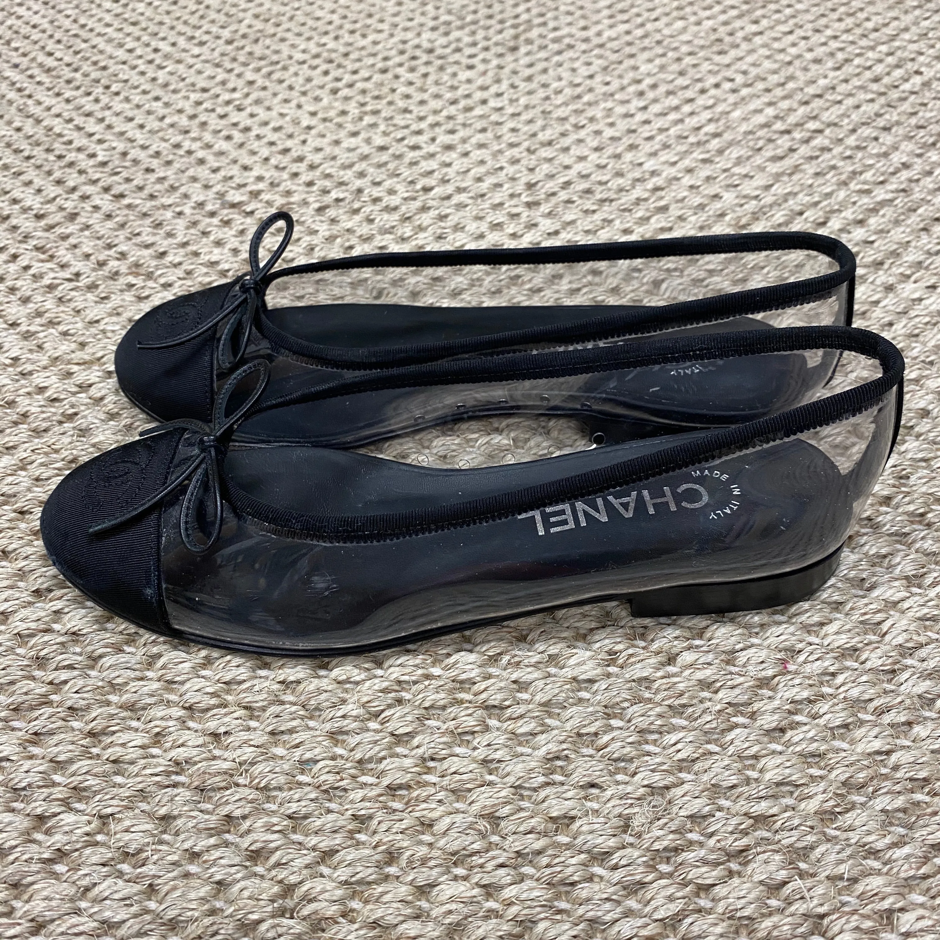 Chanel Clear PVC Ballet Flats