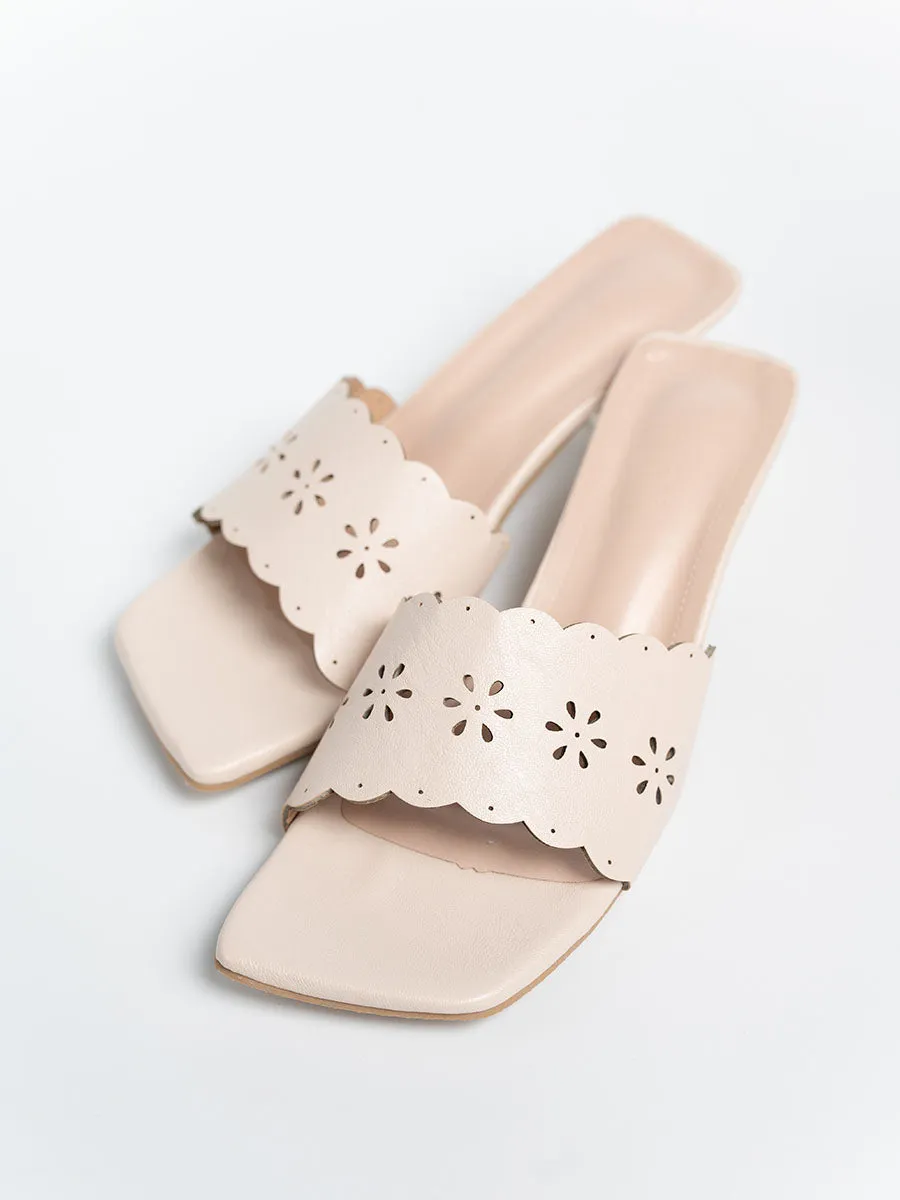 Citra Eyelet Mules Heels