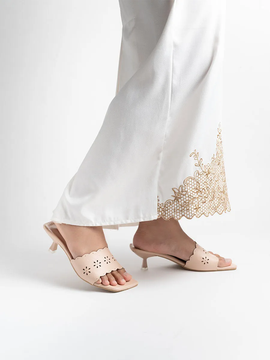 Citra Eyelet Mules Heels