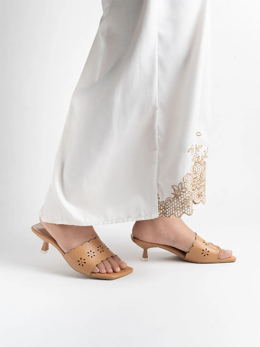 Citra Eyelet Mules Heels