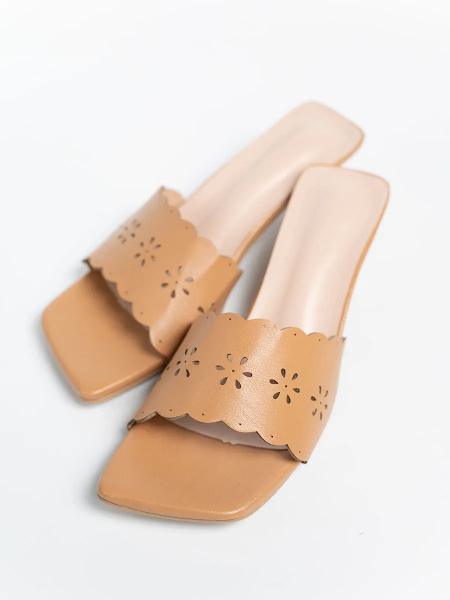 Citra Eyelet Mules Heels