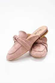 Clingy Corkys Blush Faux Suede Mules