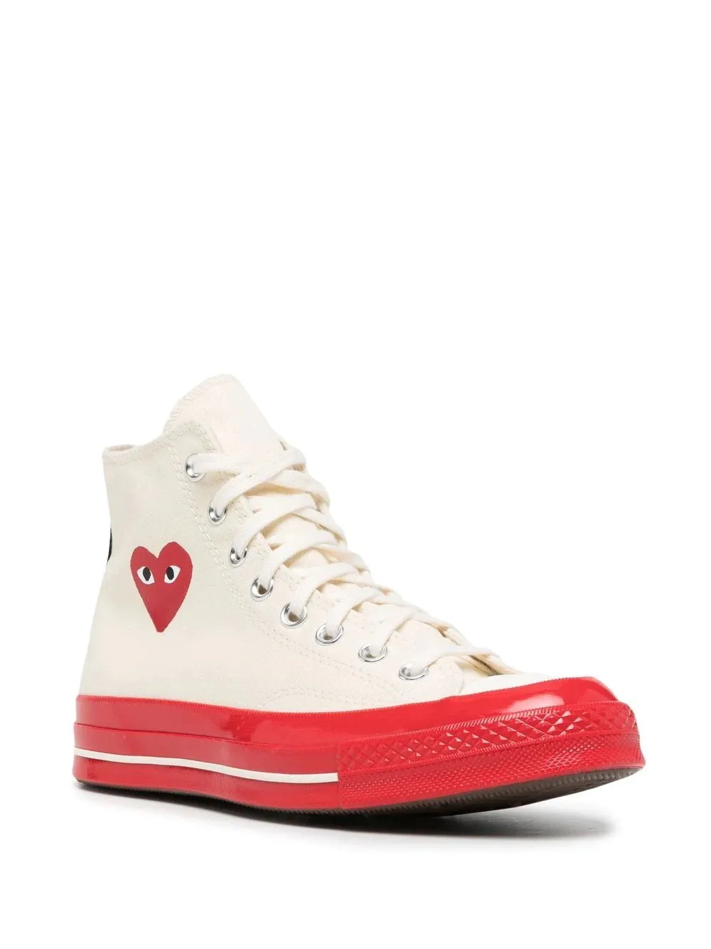 Converse High 'Chuck Taylor' Sneaker Red Sole - White