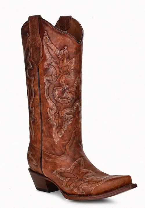 Corral L5780 Circle G Women's Embroidered Snip Toe Cowgirl Boots