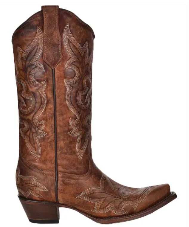 Corral L5780 Circle G Women's Embroidered Snip Toe Cowgirl Boots