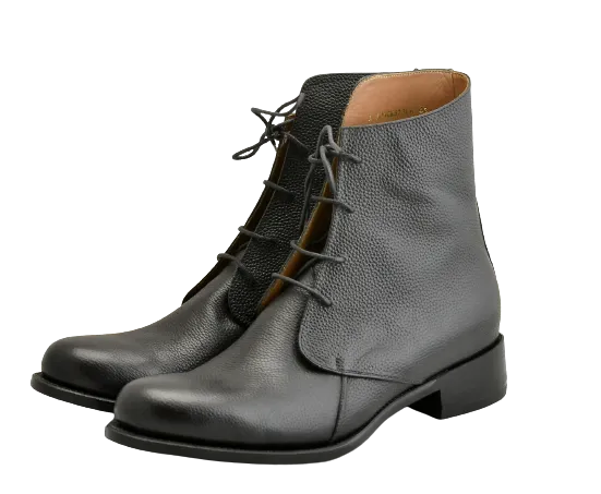 Derby Boot  |  Black pebble grain | Calf