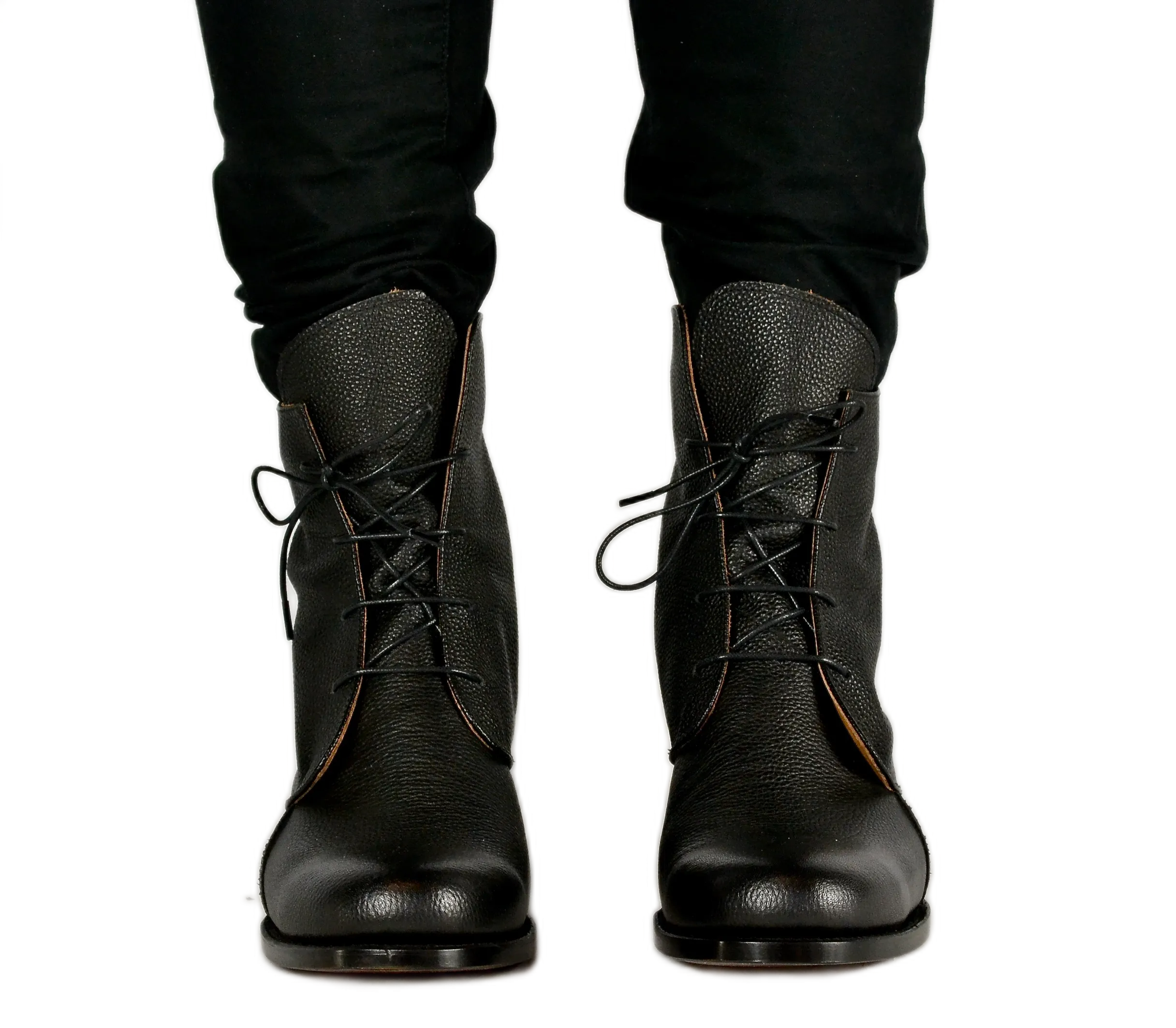 Derby Boot  |  Black pebble grain | Calf