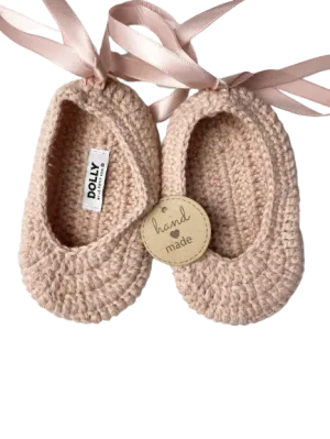 DOLLY by Le Petit Tom ® CROCHET BABY BALLERINAS ballet pink