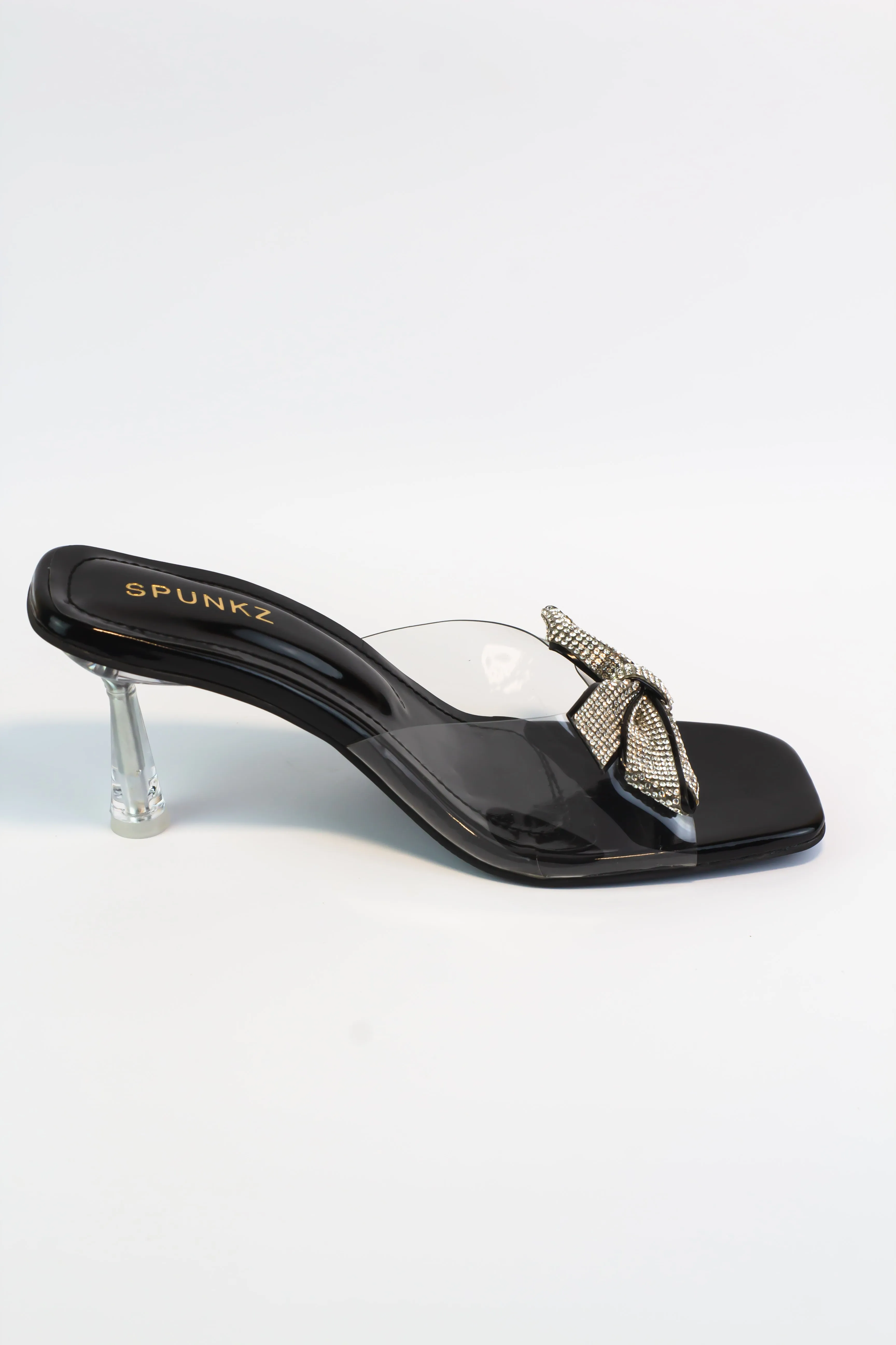 Fiona Transparent Bow Kitten Heel