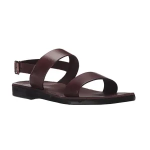 Golan - Leather Two Strap Sandal | Brown