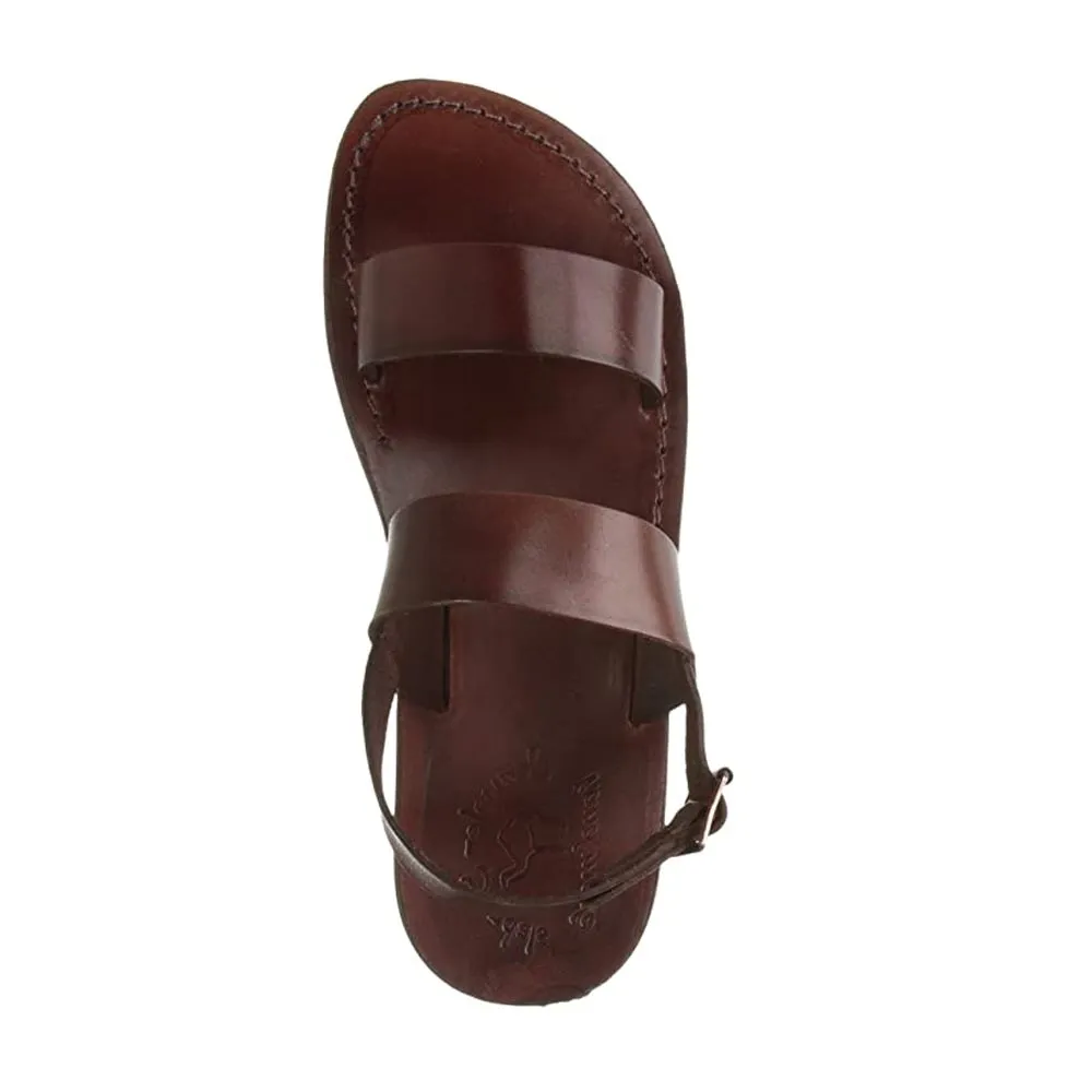 Golan - Leather Two Strap Sandal | Brown