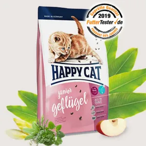 Happy Cat Kitten Geflügel (Poultry) - Dry kitten food For sensitive Kittens From 5 weeks to 6 months 4kg