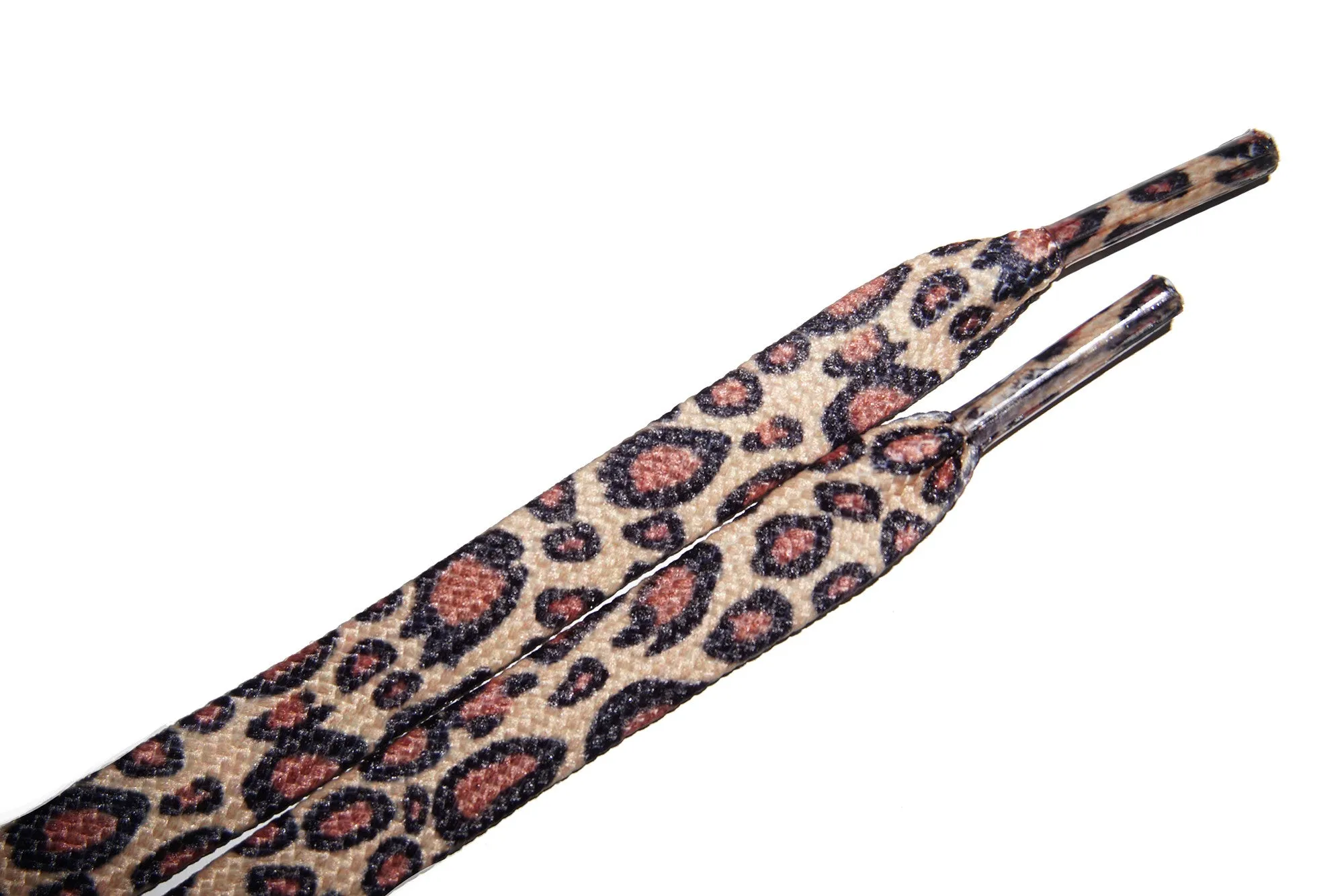 [Javan Leopard] - Flat Animal Print Flat Shoelaces