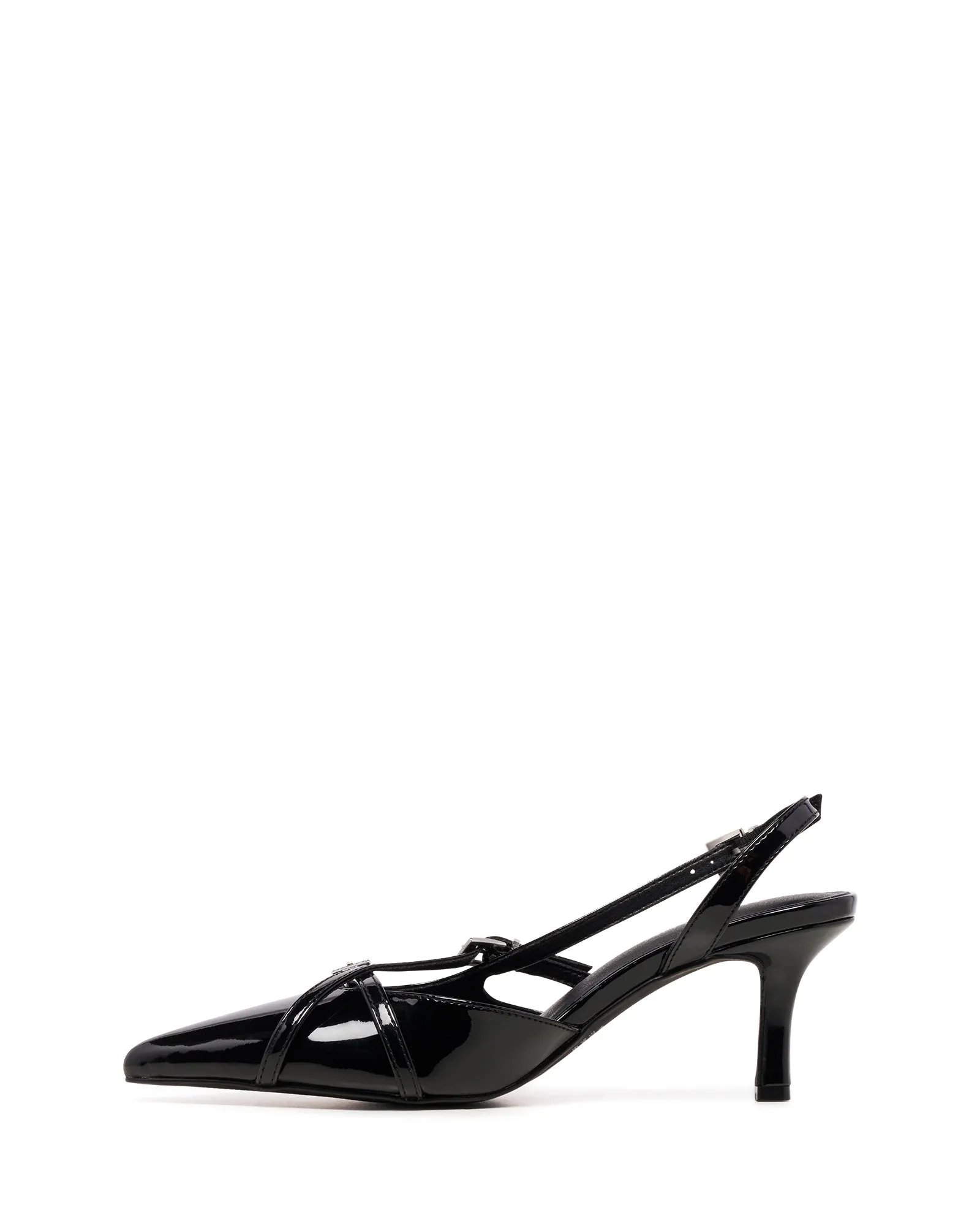 Juicy Slingback Pump Black Patent