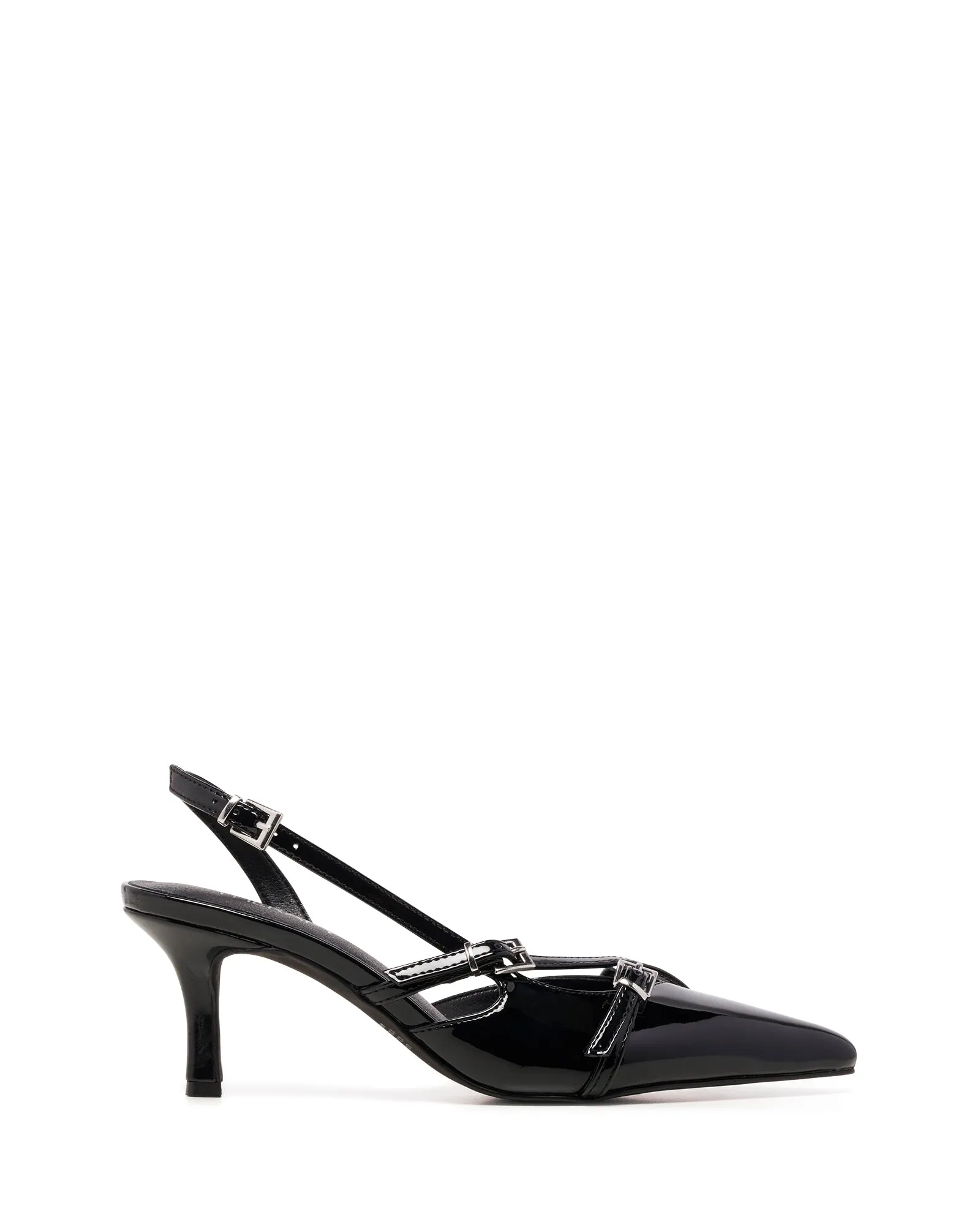 Juicy Slingback Pump Black Patent