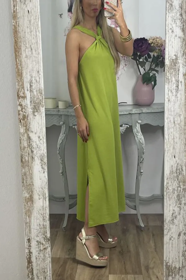 Laura Green Halter Neck Shift Dress