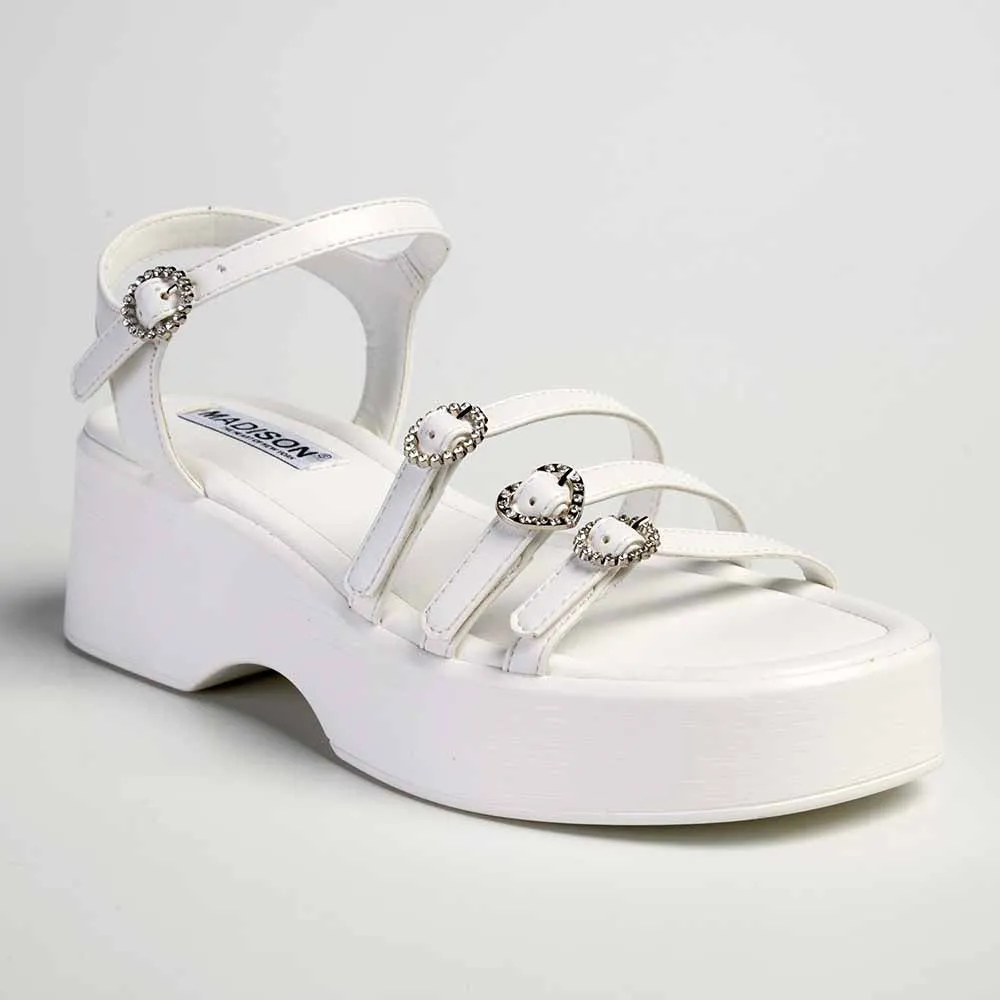 Madison Jaquenette Slingback Sandal - White