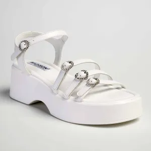 Madison Jaquenette Slingback Sandal - White