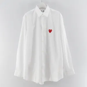 【PLAY COMME des GARCONS】<br>L/S SHIRT (WHITE) <br>AZ-B002-051