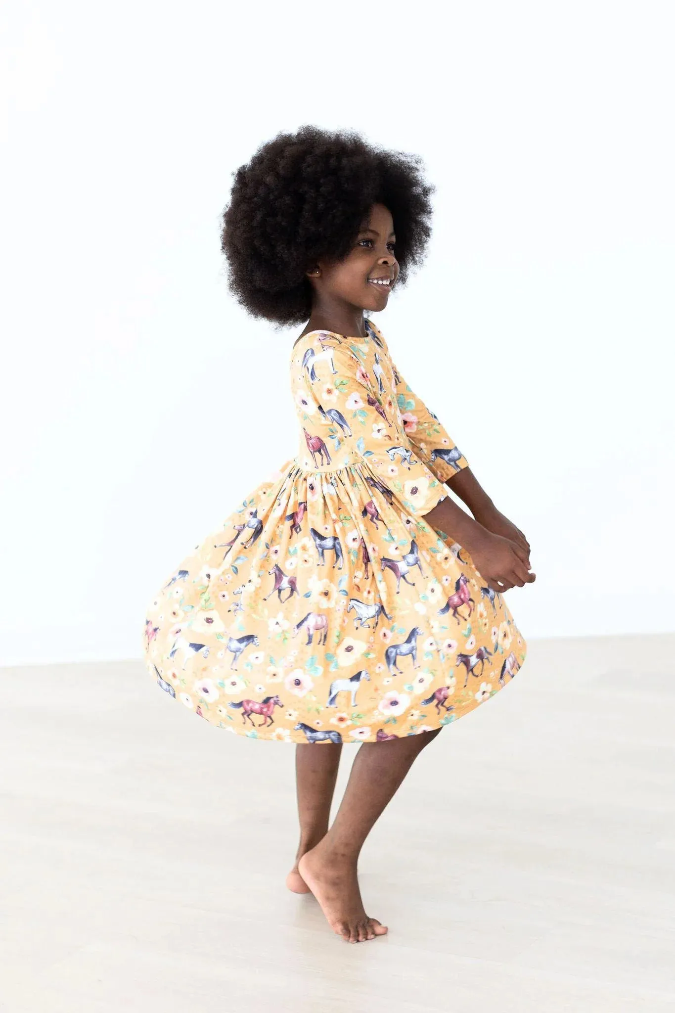 Ponies & Poppies Pocket Twirl Dress