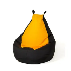 Pouffe GO GIFT Yellow Black Oxford 105 x 80 cm