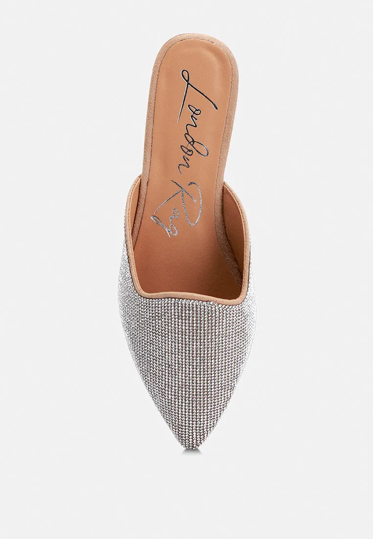 Rayen Rhinestones Embellished Mules