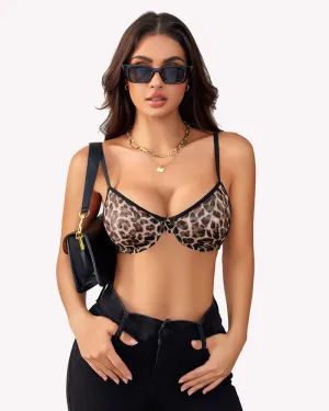 Sheer Mesh Unlined Underwire Bra