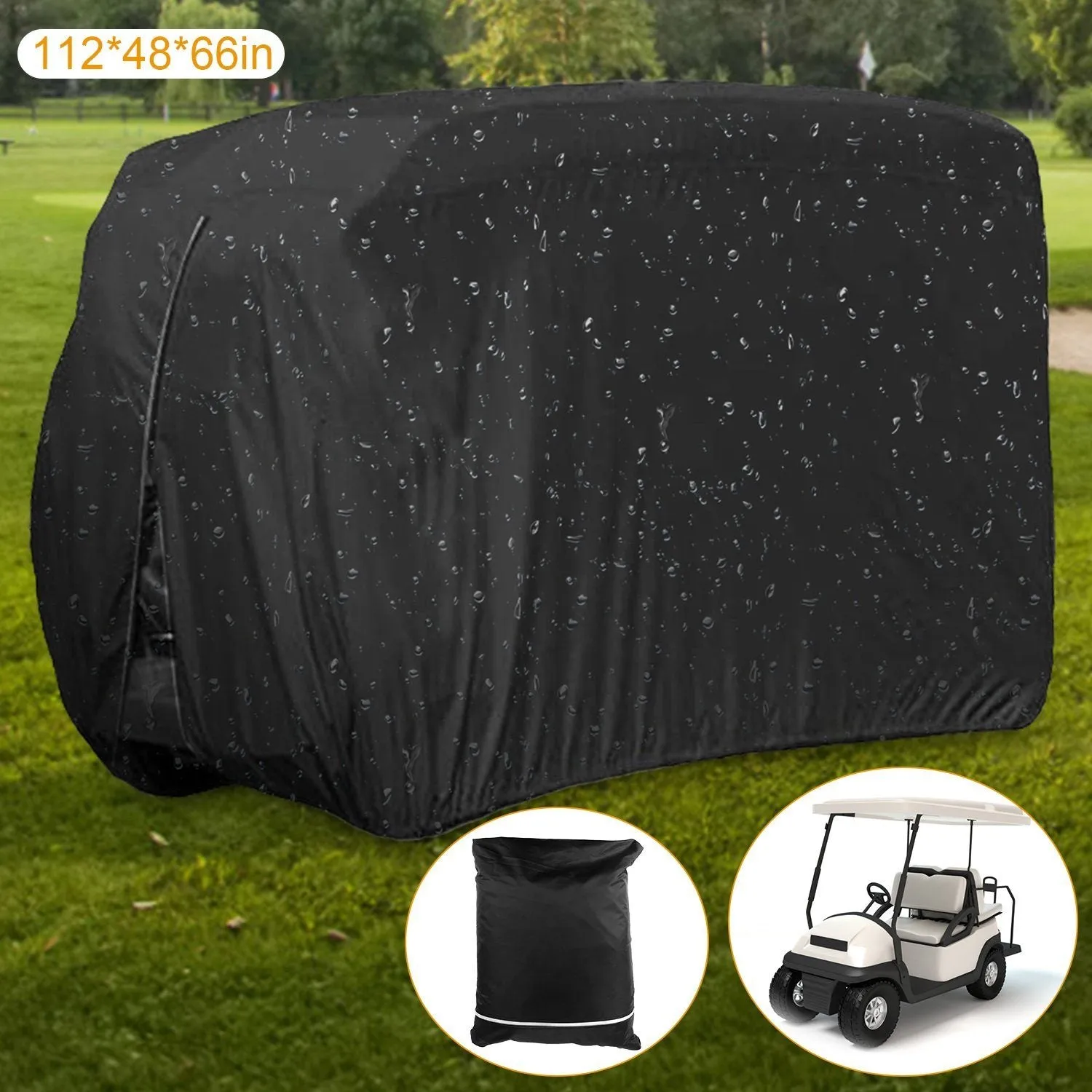 Universal 4 Passenger Golf Cart Cover 210D