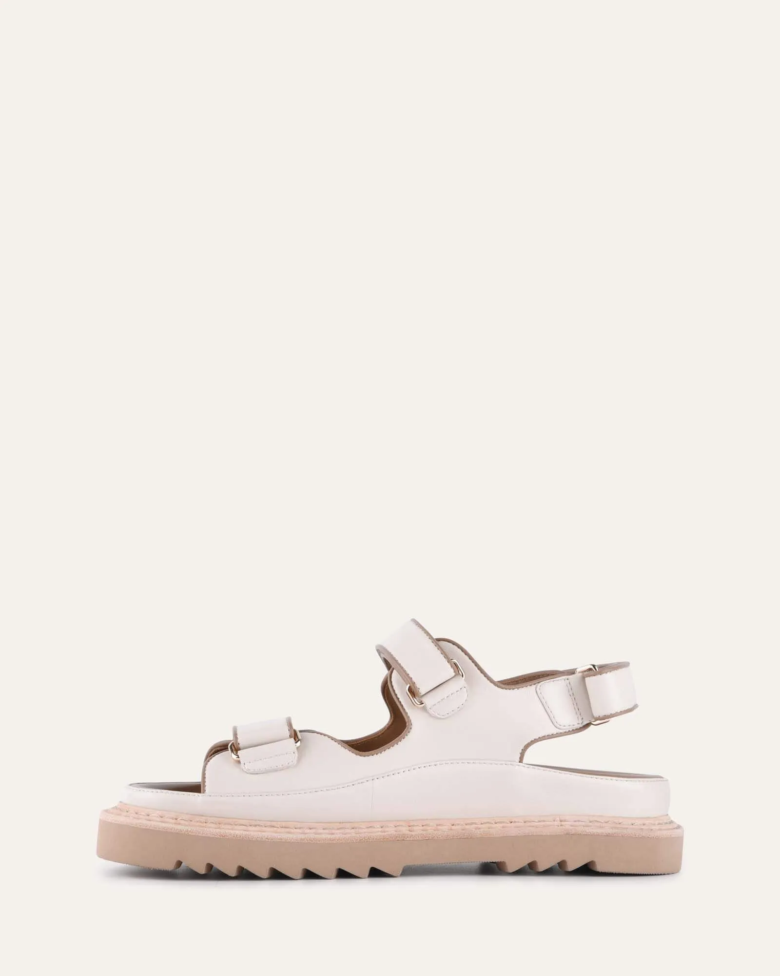 VITO FLAT SANDALS OFF WHITE MULTI LEATHER